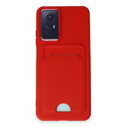 Newface Xiaomi Redmi Note 12S Kılıf Kelvin Kartvizitli Silikon - Kırmızı Newface Xiaomi Redmi Note 12S Kılıf Kelvin Kartvizitli Silikon - Kırmızı