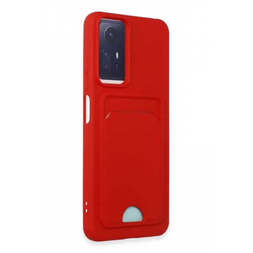 Newface Xiaomi Redmi Note 12S Kılıf Kelvin Kartvizitli Silikon - Kırmızı Newface Xiaomi Redmi Note 12S Kılıf Kelvin Kartvizitli Silikon - Kırmızı