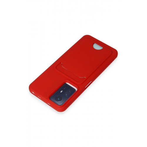 Newface Xiaomi Redmi Note 12S Kılıf Kelvin Kartvizitli Silikon - Kırmızı Newface Xiaomi Redmi Note 12S Kılıf Kelvin Kartvizitli Silikon - Kırmızı