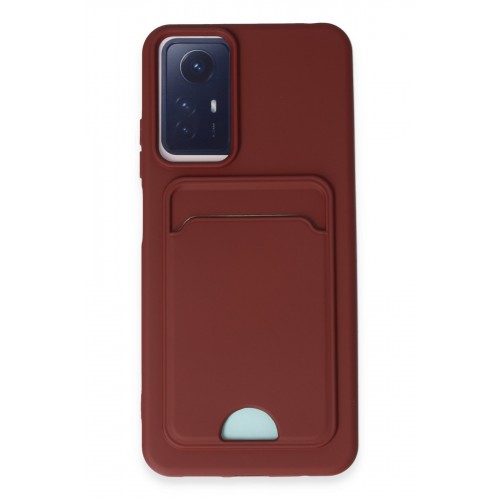 Newface Xiaomi Redmi Note 12S Kılıf Kelvin Kartvizitli Silikon - Bordo Newface Xiaomi Redmi Note 12S Kılıf Kelvin Kartvizitli Silikon - Bordo