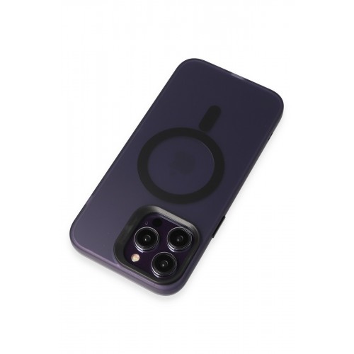 Newface iPhone 14 Pro Max Kılıf Mateks Magsafe Kapak - Derin Mor Newface iPhone 14 Pro Max Kılıf Mateks Magsafe Kapak - Derin Mor