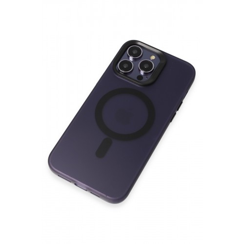 Newface iPhone 14 Pro Max Kılıf Mateks Magsafe Kapak - Derin Mor Newface iPhone 14 Pro Max Kılıf Mateks Magsafe Kapak - Derin Mor
