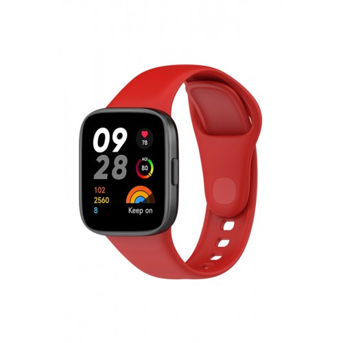 Newface Xiaomi Redmi Watch 3 Klasik Kordon - Kırmızı Newface Xiaomi Redmi Watch 3 Klasik Kordon - Kırmızı