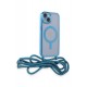 Newface iPhone 13 Kılıf Divo Lazer Askılı Magsafe Kapak - Sierra Blue Newface iPhone 13 Kılıf Divo Lazer Askılı Magsafe Kapak - Sierra Blue