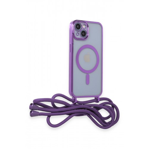 Newface iPhone 13 Kılıf Divo Lazer Askılı Magsafe Kapak - Lila Newface iPhone 13 Kılıf Divo Lazer Askılı Magsafe Kapak - Lila