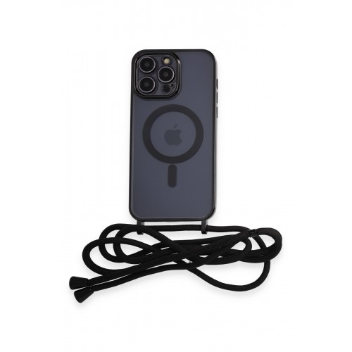 Newface iPhone 13 Pro Kılıf Divo Lazer Askılı Magsafe Kapak - Siyah Newface iPhone 13 Pro Kılıf Divo Lazer Askılı Magsafe Kapak - Siyah