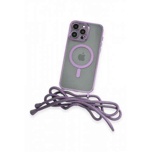 Newface iPhone 13 Pro Max Kılıf Divo Lazer Askılı Magsafe Kapak - Lila Newface iPhone 13 Pro Max Kılıf Divo Lazer Askılı Magsafe Kapak - Lila