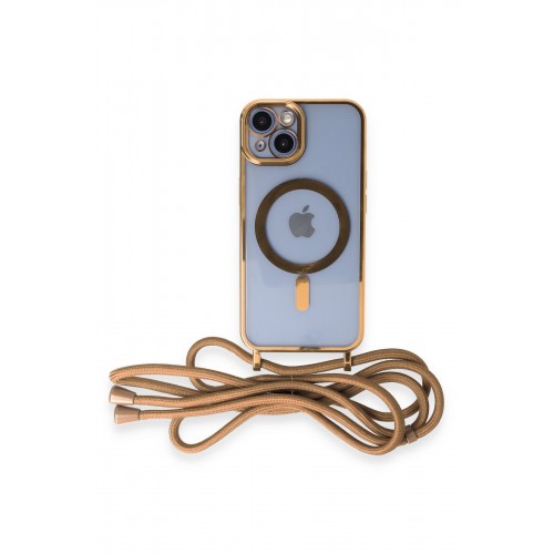 Newface iPhone 14 Kılıf Divo Lazer Askılı Magsafe Kapak - Gold Newface iPhone 14 Kılıf Divo Lazer Askılı Magsafe Kapak - Gold