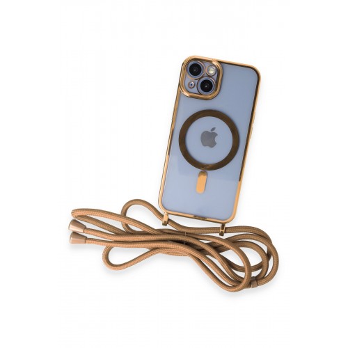 Newface iPhone 14 Kılıf Divo Lazer Askılı Magsafe Kapak - Gold Newface iPhone 14 Kılıf Divo Lazer Askılı Magsafe Kapak - Gold