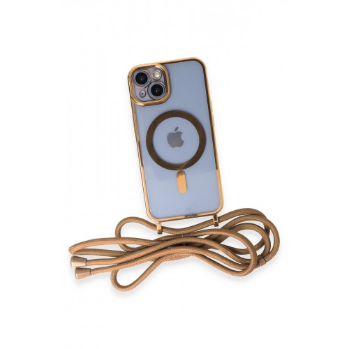 Newface iPhone 14 Kılıf Divo Lazer Askılı Magsafe Kapak - Gold Newface iPhone 14 Kılıf Divo Lazer Askılı Magsafe Kapak - Gold