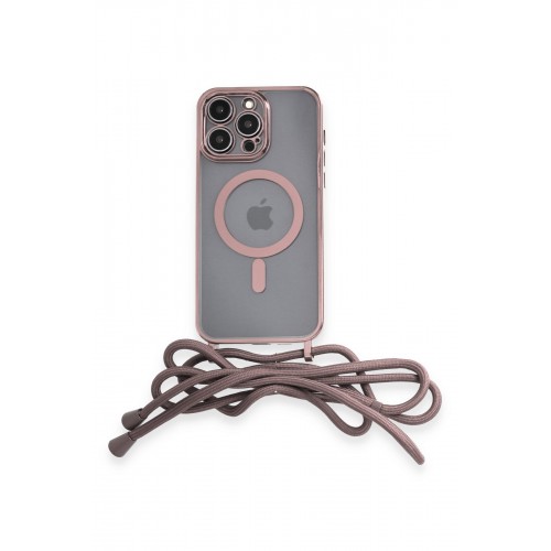 Newface iPhone 14 Pro Kılıf Divo Lazer Askılı Magsafe Kapak - Pembe Newface iPhone 14 Pro Kılıf Divo Lazer Askılı Magsafe Kapak - Pembe