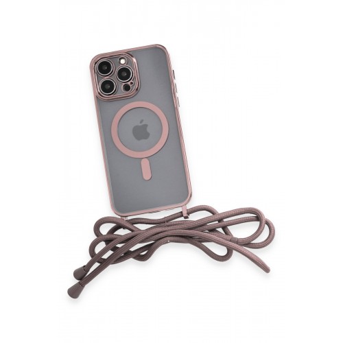 Newface iPhone 14 Pro Kılıf Divo Lazer Askılı Magsafe Kapak - Pembe Newface iPhone 14 Pro Kılıf Divo Lazer Askılı Magsafe Kapak - Pembe