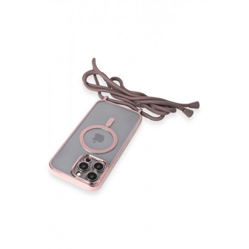 Newface iPhone 14 Pro Kılıf Divo Lazer Askılı Magsafe Kapak - Pembe Newface iPhone 14 Pro Kılıf Divo Lazer Askılı Magsafe Kapak - Pembe