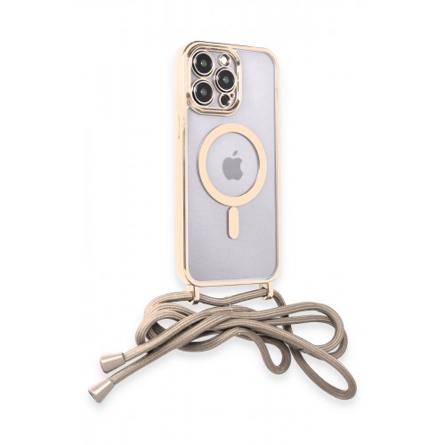 Newface iPhone 14 Pro Max Kılıf Divo Lazer Askılı Magsafe Kapak - Gold Newface iPhone 14 Pro Max Kılıf Divo Lazer Askılı Magsafe Kapak - Gold