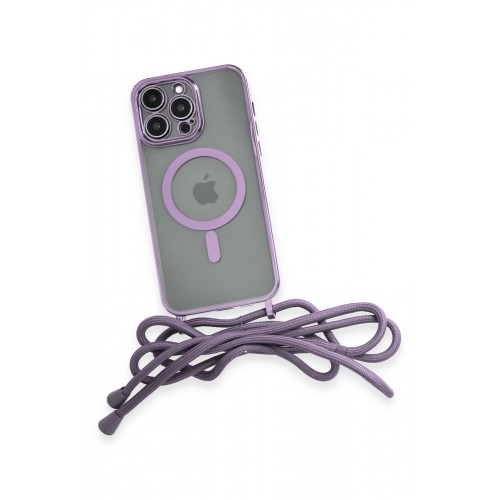 Newface iPhone 14 Pro Max Kılıf Divo Lazer Askılı Magsafe Kapak - Lila Newface iPhone 14 Pro Max Kılıf Divo Lazer Askılı Magsafe Kapak - Lila