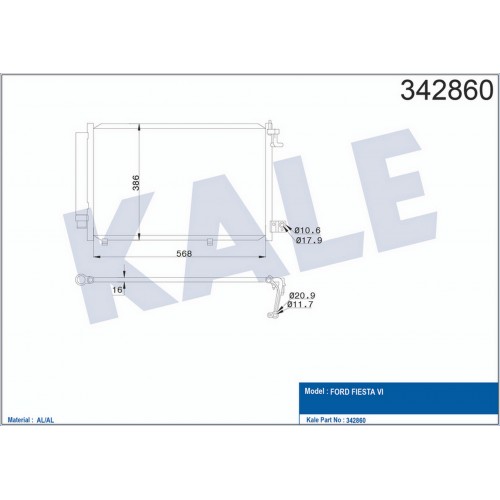 KLIMA RADYATORU FIESTA VI 1.25 1.4 16V 1.4TDCI 08 KLIMA RADYATORU FIESTA VI 1.25 1.4 16V 1.4TDCI 08