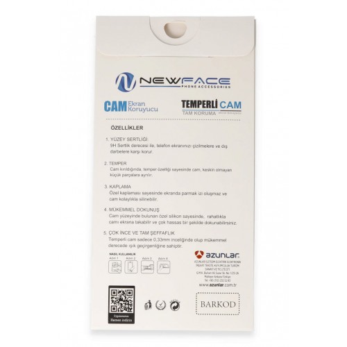 Newface Samsung Galaxy A30 3D Antistatik Cam Ekran Koruyucu Newface Samsung Galaxy A30 3D Antistatik Cam Ekran Koruyucu