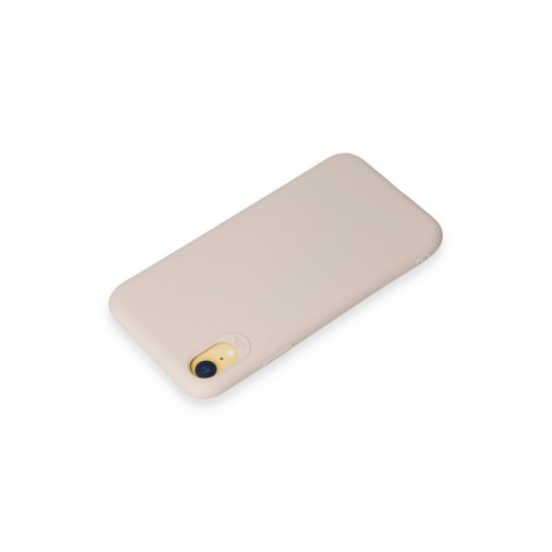 Newface iPhone XR Kılıf First Silikon - Krem Newface iPhone XR Kılıf First Silikon - Krem