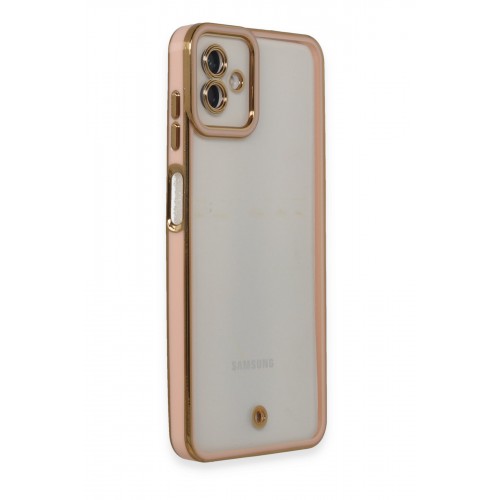 Newface Samsung Galaxy A04 Kılıf Liva Lens Silikon - Pudra Newface Samsung Galaxy A04 Kılıf Liva Lens Silikon - Pudra