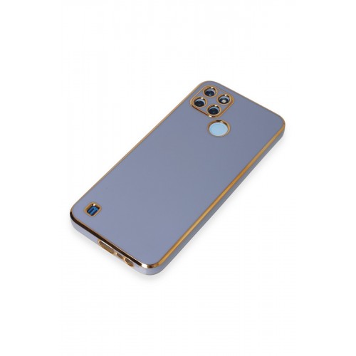 Newface Realme C25Y Kılıf Volet Silikon - Mavi Newface Realme C25Y Kılıf Volet Silikon - Mavi