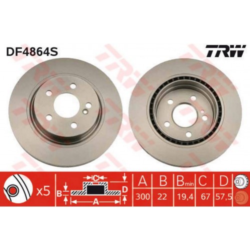 FREN DISKI ARKA MERCEDES W204 S204 C207 A207 FREN DISKI ARKA MERCEDES W204 S204 C207 A207