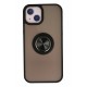 Newface iPhone 15 Kılıf Montreal Yüzüklü Silikon Kapak - Siyah Newface iPhone 15 Kılıf Montreal Yüzüklü Silikon Kapak - Siyah