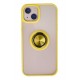 Newface iPhone 15 Kılıf Montreal Yüzüklü Silikon Kapak - Sarı Newface iPhone 15 Kılıf Montreal Yüzüklü Silikon Kapak - Sarı