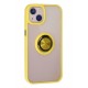 Newface iPhone 15 Kılıf Montreal Yüzüklü Silikon Kapak - Sarı Newface iPhone 15 Kılıf Montreal Yüzüklü Silikon Kapak - Sarı