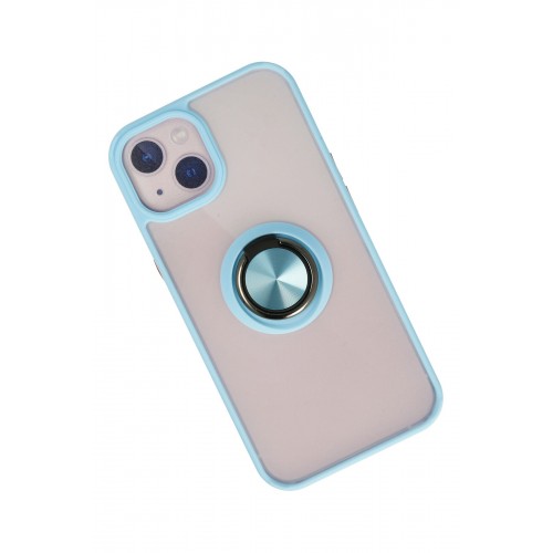 Newface iPhone 15 Kılıf Montreal Yüzüklü Silikon Kapak - Buz Mavi Newface iPhone 15 Kılıf Montreal Yüzüklü Silikon Kapak - Buz Mavi