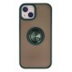 Newface iPhone 15 Kılıf Montreal Yüzüklü Silikon Kapak - Yeşil Newface iPhone 15 Kılıf Montreal Yüzüklü Silikon Kapak - Yeşil