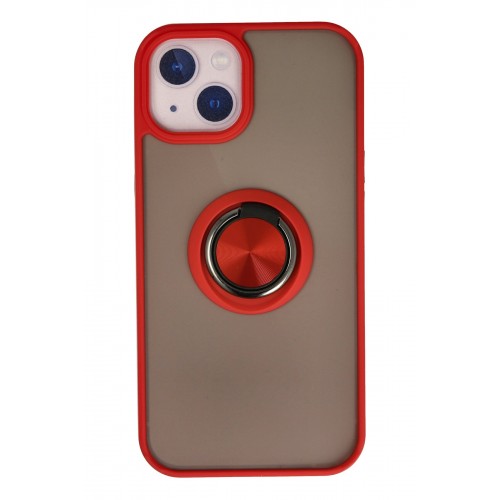 Newface iPhone 15 Kılıf Montreal Yüzüklü Silikon Kapak - Kırmızı Newface iPhone 15 Kılıf Montreal Yüzüklü Silikon Kapak - Kırmızı