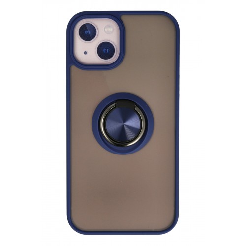 Newface iPhone 15 Kılıf Montreal Yüzüklü Silikon Kapak - Lacivert Newface iPhone 15 Kılıf Montreal Yüzüklü Silikon Kapak - Lacivert