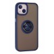 Newface iPhone 15 Kılıf Montreal Yüzüklü Silikon Kapak - Lacivert Newface iPhone 15 Kılıf Montreal Yüzüklü Silikon Kapak - Lacivert
