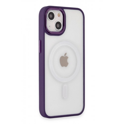 Newface iPhone 15 Kılıf Room Magneticsafe Silikon - Derin Mor Newface iPhone 15 Kılıf Room Magneticsafe Silikon - Derin Mor