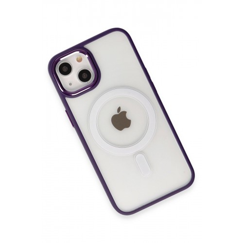 Newface iPhone 15 Kılıf Room Magneticsafe Silikon - Derin Mor Newface iPhone 15 Kılıf Room Magneticsafe Silikon - Derin Mor