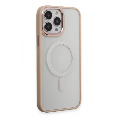 Newface iPhone 15 Pro Max Kılıf Room Magneticsafe Silikon - Pudra Newface iPhone 15 Pro Max Kılıf Room Magneticsafe Silikon - Pudra
