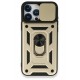Newface iPhone 15 Pro Kılıf Pars Lens Yüzüklü Silikon - Gold Newface iPhone 15 Pro Kılıf Pars Lens Yüzüklü Silikon - Gold