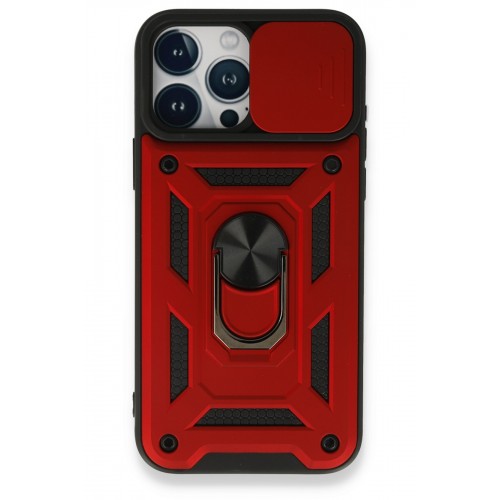Newface iPhone 15 Pro Max Kılıf Pars Lens Yüzüklü Silikon - Kırmızı Newface iPhone 15 Pro Max Kılıf Pars Lens Yüzüklü Silikon - Kırmızı