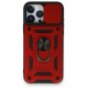 Newface iPhone 15 Pro Max Kılıf Pars Lens Yüzüklü Silikon - Kırmızı Newface iPhone 15 Pro Max Kılıf Pars Lens Yüzüklü Silikon - Kırmızı