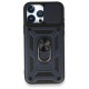 Newface iPhone 15 Pro Max Kılıf Pars Lens Yüzüklü Silikon - Lacivert Newface iPhone 15 Pro Max Kılıf Pars Lens Yüzüklü Silikon - Lacivert