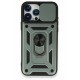Newface iPhone 15 Pro Max Kılıf Pars Lens Yüzüklü Silikon - Yeşil Newface iPhone 15 Pro Max Kılıf Pars Lens Yüzüklü Silikon - Yeşil