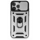 Newface iPhone 15 Pro Max Kılıf Pars Lens Yüzüklü Silikon - Gümüş Newface iPhone 15 Pro Max Kılıf Pars Lens Yüzüklü Silikon - Gümüş