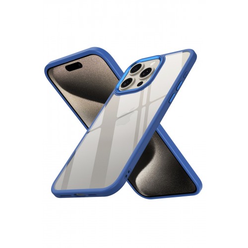 Newface iPhone 15 Pro Max Kılıf Power Silikon - Mavi Newface iPhone 15 Pro Max Kılıf Power Silikon - Mavi