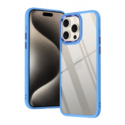 Newface iPhone 15 Pro Max Kılıf Power Silikon - Mavi Newface iPhone 15 Pro Max Kılıf Power Silikon - Mavi