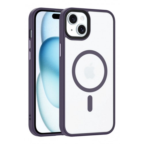 Newface iPhone 15 Kılıf Trex Magneticsafe Kapak - Derin Mor Newface iPhone 15 Kılıf Trex Magneticsafe Kapak - Derin Mor