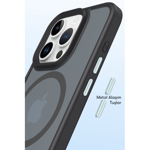 Newface iPhone 14 Kılıf Trex Magneticsafe Kapak - Siyah Newface iPhone 14 Kılıf Trex Magneticsafe Kapak - Siyah