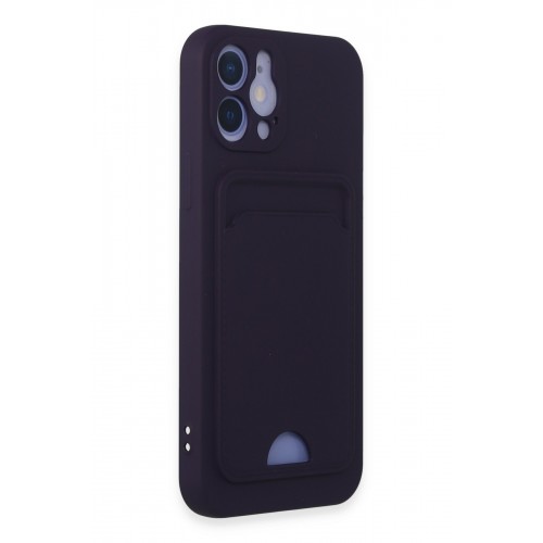 Newface iPhone 12 Kılıf Kelvin Kartvizitli Silikon - Derin Mor Newface iPhone 12 Kılıf Kelvin Kartvizitli Silikon - Derin Mor