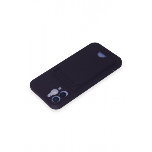 Newface iPhone 12 Kılıf Kelvin Kartvizitli Silikon - Derin Mor Newface iPhone 12 Kılıf Kelvin Kartvizitli Silikon - Derin Mor