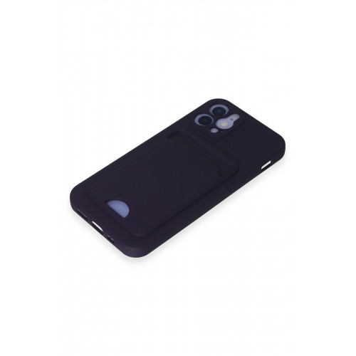 Newface iPhone 12 Kılıf Kelvin Kartvizitli Silikon - Derin Mor Newface iPhone 12 Kılıf Kelvin Kartvizitli Silikon - Derin Mor