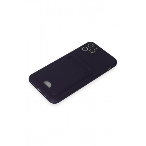 Newface iPhone 11 Pro Max Kılıf Kelvin Kartvizitli Silikon - Derin Mor Newface iPhone 11 Pro Max Kılıf Kelvin Kartvizitli Silikon - Derin Mor